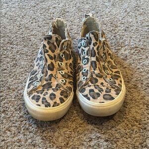 Corkys Brown and White Slip-On Sneakers